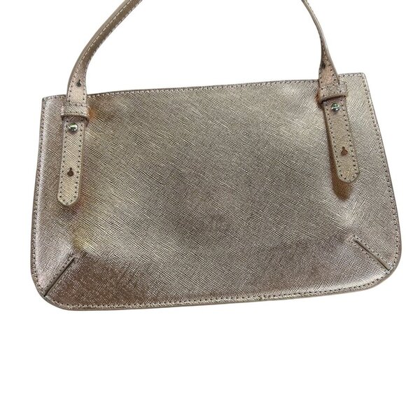 Banana Republic Copper Gold Metallic Fold Over Clutch Crossbody - Picture 5 of 11